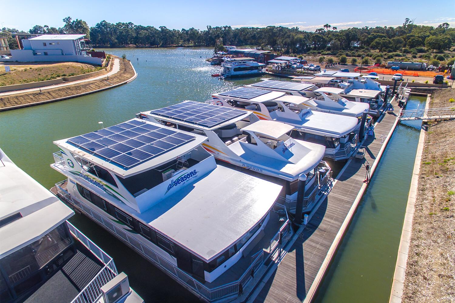 All Seasons Houseboats Mildura Solar Fleet