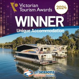 All Seasons Houseboats Tourism Award Winner Unique Tourism 2024